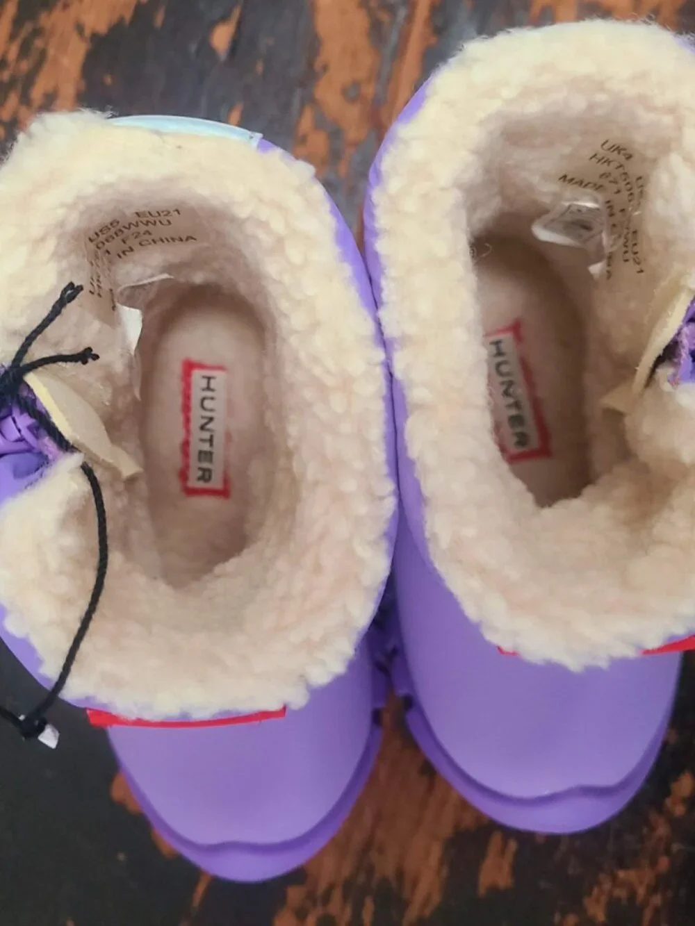 Hunter Toddler Girl Intrepid Insulated Snow Boots Waterproof Purple Boots Size 5